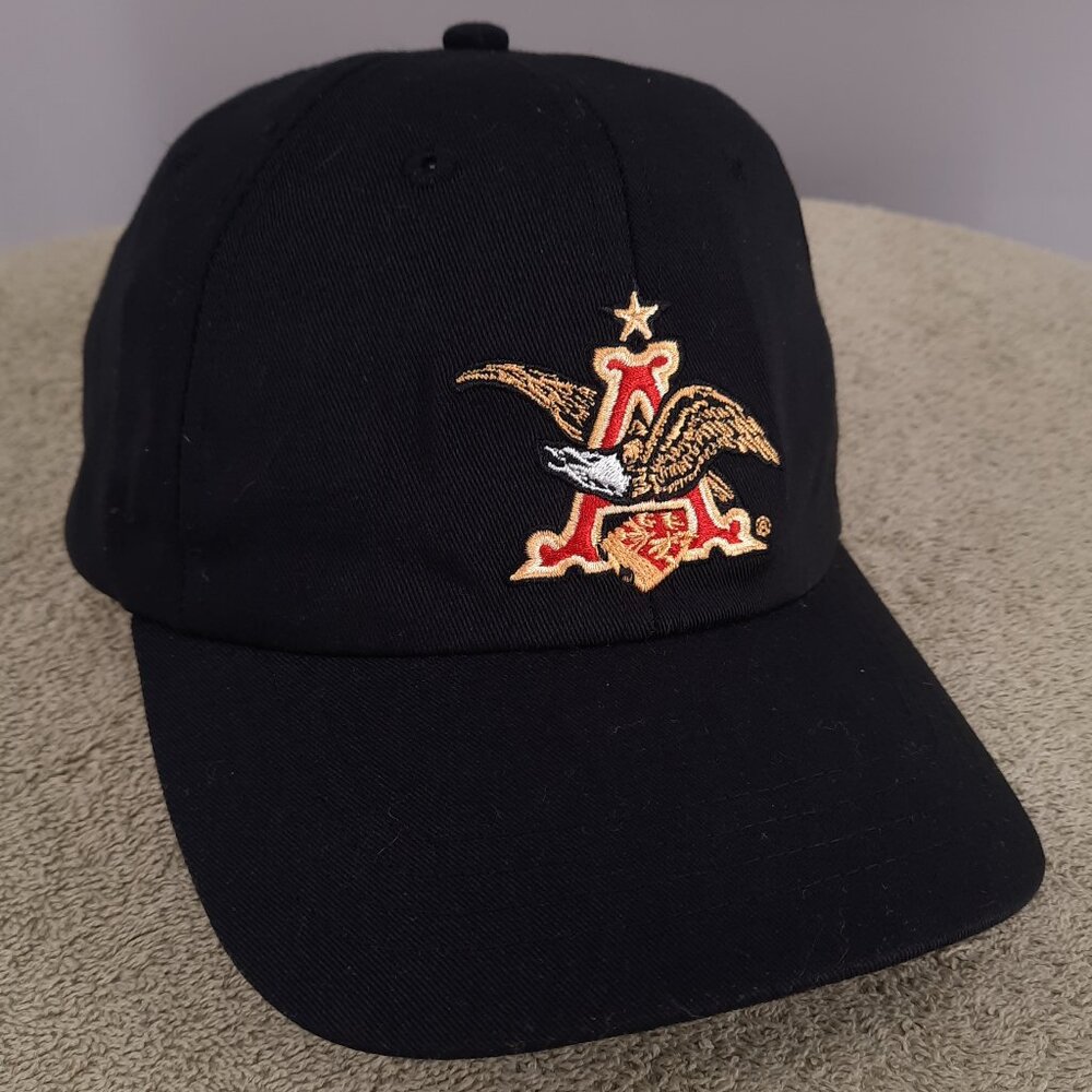 St Louis Anheuser Busch Employee Hat Cap Adult Black Embroidered Logo Adjustable